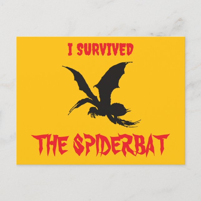 "I Survive The Spiderbat" - Carte Postale (Devant)