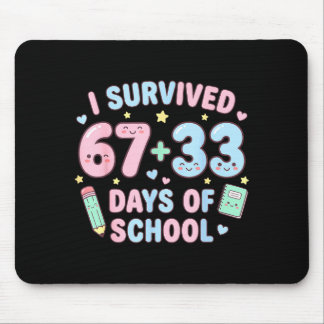 I Survived 100th Days Of School Math Teacher Kids  Mousepad