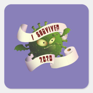 I survived 2020 quadratischer aufkleber