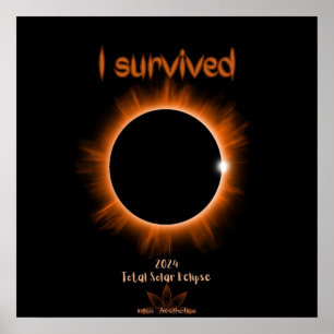 I Survived 2024 Solar Eclipse Poster