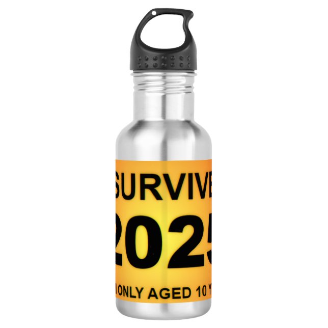 I Survived 2025  Edelstahlflasche (Vorderseite)