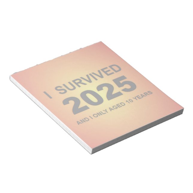 I Survived 2025 Notizblock (angewinkelt)