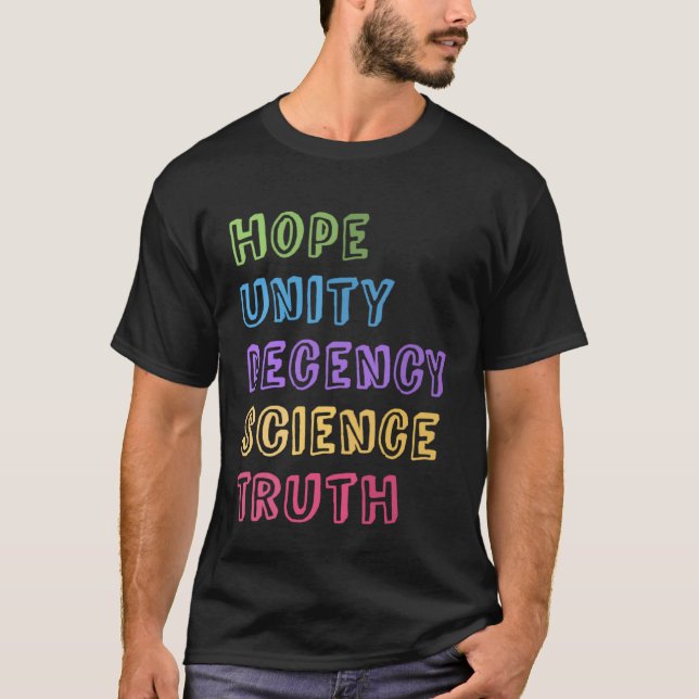 I Survived 45 2020 Victory Hope Unity Decency Scie T-Shirt (Vorderseite)