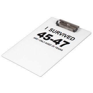 I Survived 45-47 Klemmbrett