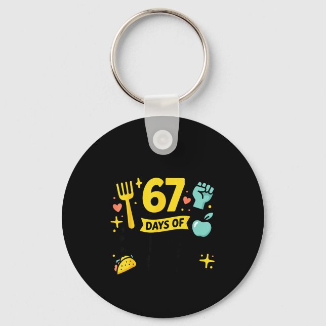 I Survived 67 Days Of Cafeteria Chaos Lunch Lady S Schlüsselanhänger (Vorderseite)