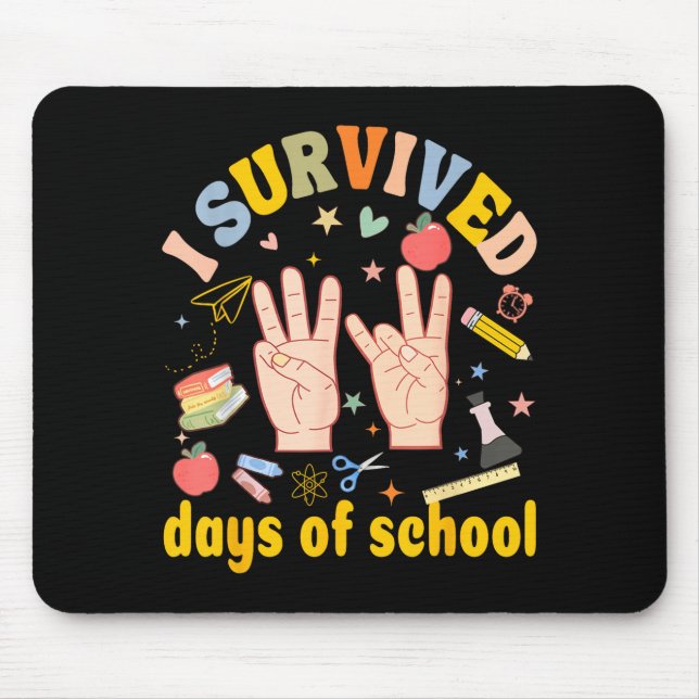 I Survived 67 Days Of School American Sign Languag Mousepad (Vorne)