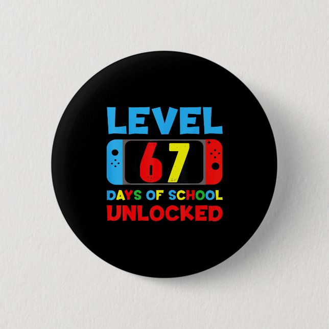 I Survived 67 Days Of School Bruh Students Six Sev Button (Vorderseite)