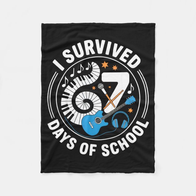 I Survived 67 Days Of School - Teachers Students M Fleecedecke (Vorderseite)