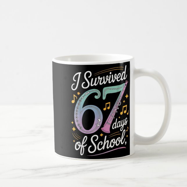 I Survived 67 Days Of School - Teachers Students M Kaffeetasse (Rechts)