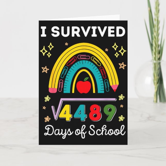 I Survived 67 Days Of School Teachers Students Six Karte (Vorderseite)