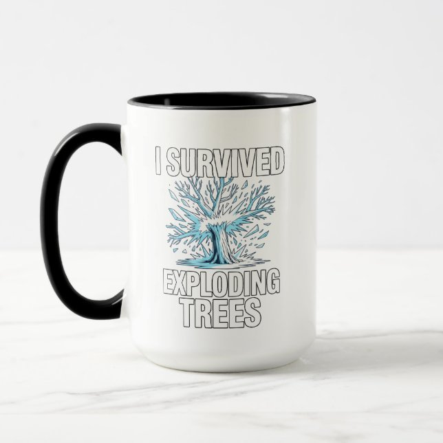 I Survived Exploding Trees Midwest Snow Storm Funn Tasse (Links)