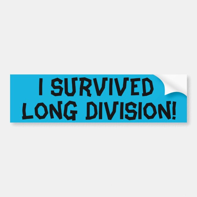 I Survived Long Division Autoaufkleber (Vorne)