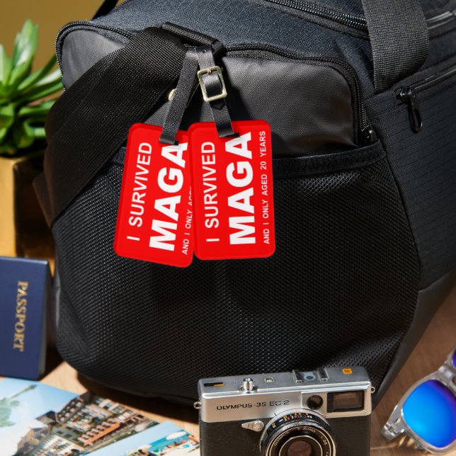 I Survived MAGA Gepäckanhänger (Vorderseite & Rückseite)