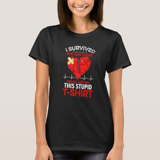 I Survived Open Heart Surgery Open Heart Surgery M T-Shirt (Vorderseite)
