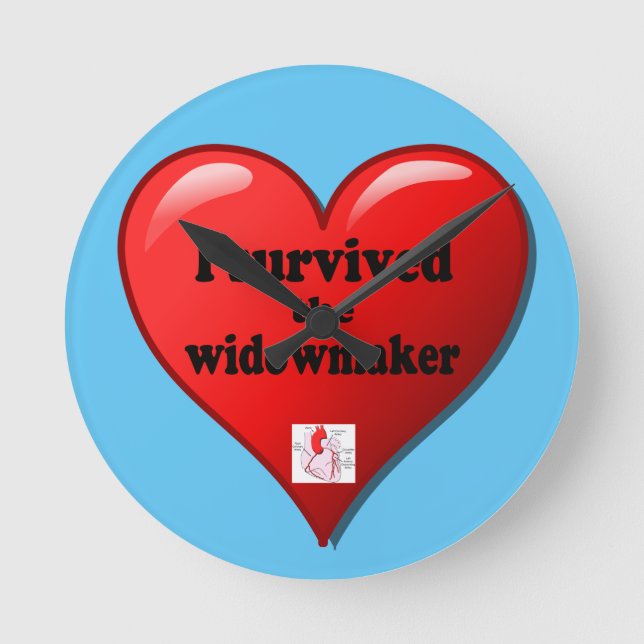 I Survived the Widowmaker Runde Wanduhr (Vorderseite)