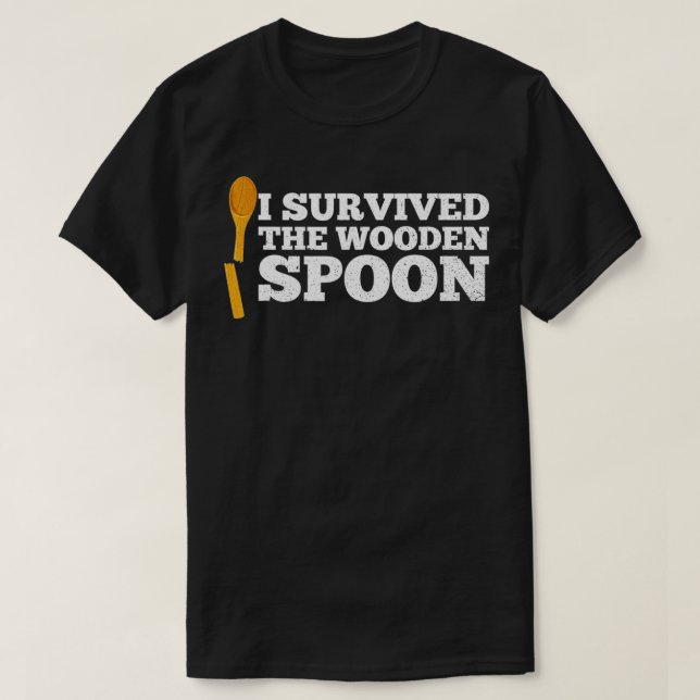 I Survived The Wooden Spoon Funny Adult Humor Mens T-Shirt (Design vorne)
