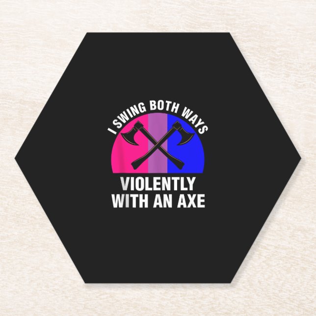 _I Swing beides gewaltsam mit einem x_ bisexuell Untersetzer (Vorderseite)