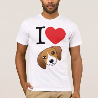 I T-shirt de beagles de coeur