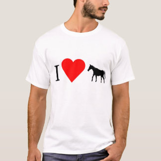 I T-shirt de chevaux de coeur