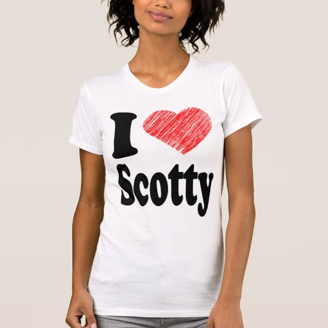 I T - Shirt der Liebe Scotty Herz-Kunst-(T-Shirt) (Vorderseite)