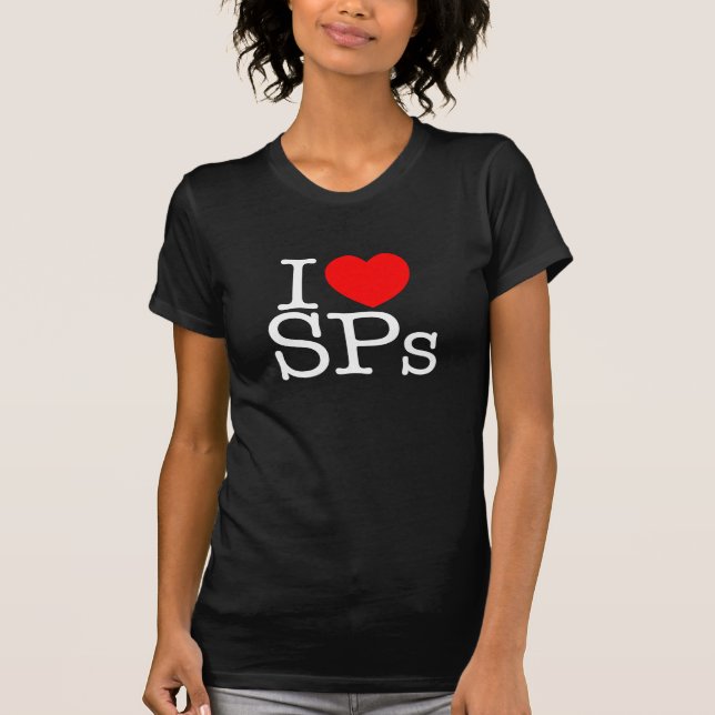 I T-shirt femelle foncé de SPS de coeur (Devant)