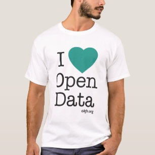 I T-shirt ouvert de données de coeur (blanc)