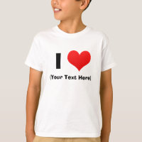 I T-shirts personnalisés par coeur