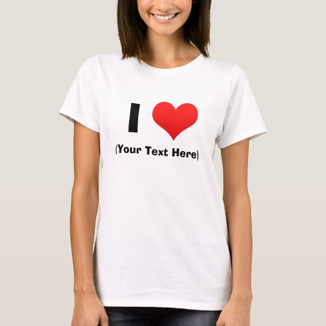 I T-shirts personnalisés par coeur (Devant)