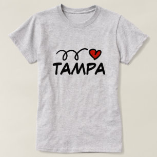 I ♥ Tampa t-shirt personnalisé au coeur mignon
