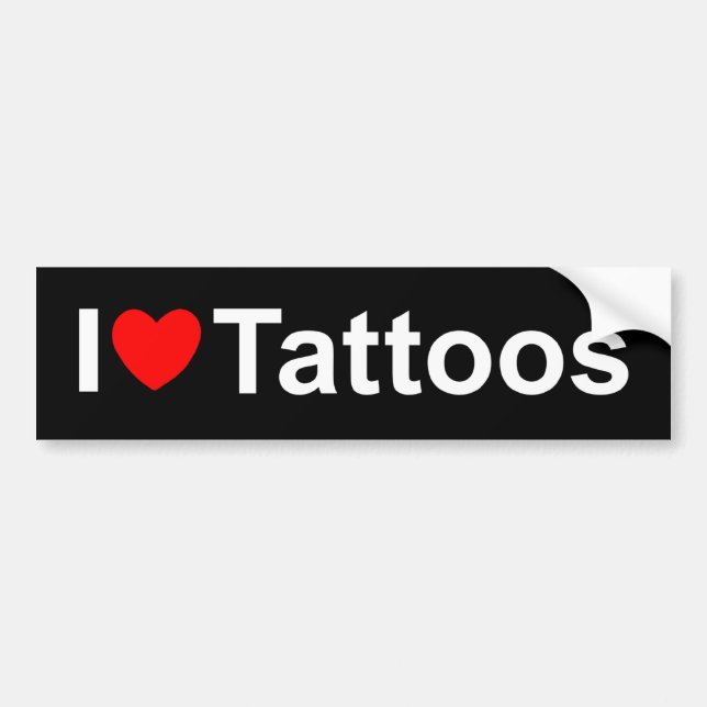 I Tätowierungen der Liebe-(Herz) Autoaufkleber (Vorne)