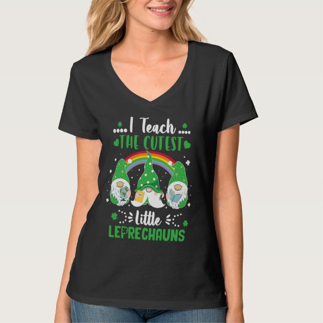 I Teach The Cutest Little Leprechauns T  School Cu T-Shirt (Vorderseite)