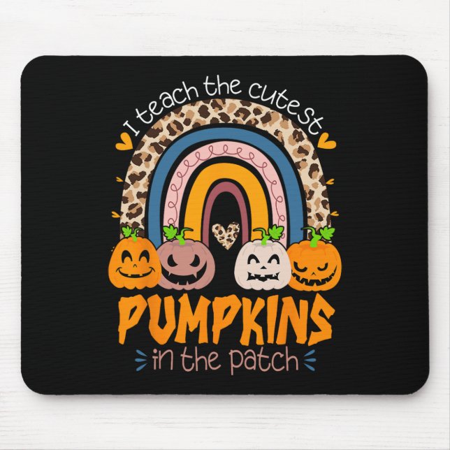 I Teach The Cutest Pumpkins In the Patch Retro Tea Mousepad (Vorne)