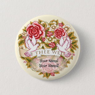 I The Wed Hochzeit Button-Taste Button