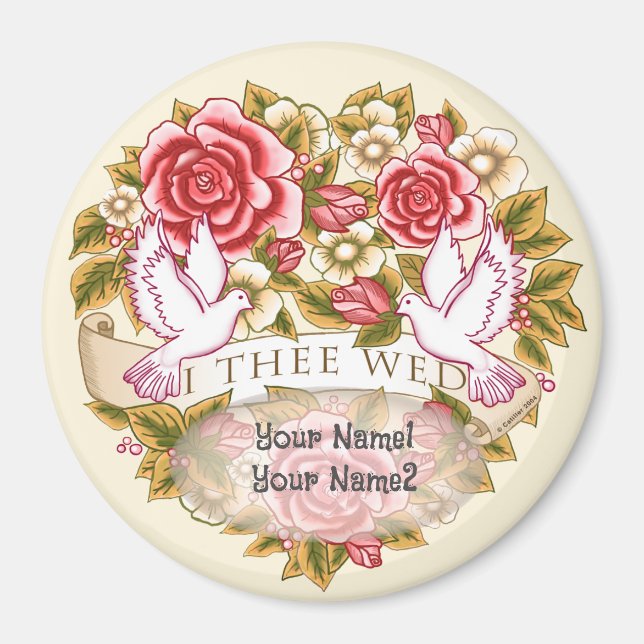 I The Wed Hochzeitsmagnet Magnet (Vorne)