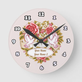 I The Wed Hochzeitsuhr Runde Wanduhr