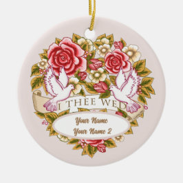 I Thed Custom Hochzeitsornament Keramik Ornament