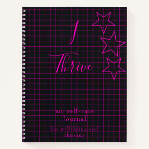 "I Thrive" Zitat Selbstpflege Journal rosa Text Notizbuch