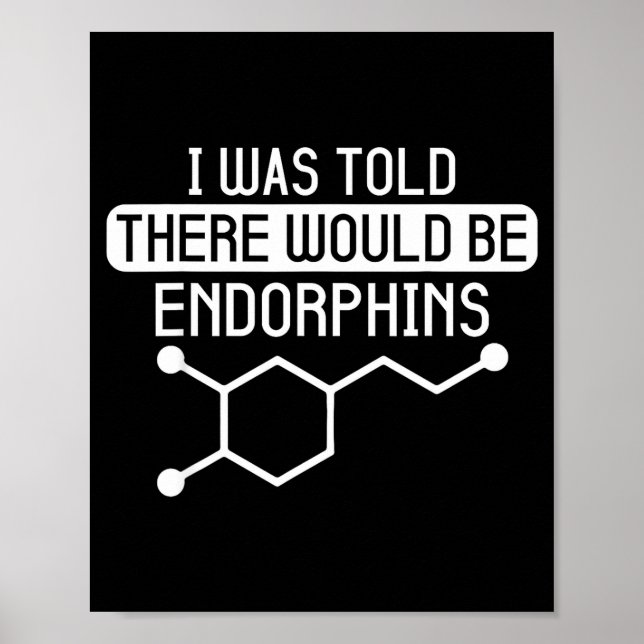I Told There Would Endorphins Workout Poster (Vorne)
