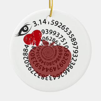I Torten-Mathe-Liebhaber Liebe-Apples "PU"! Keramik Ornament