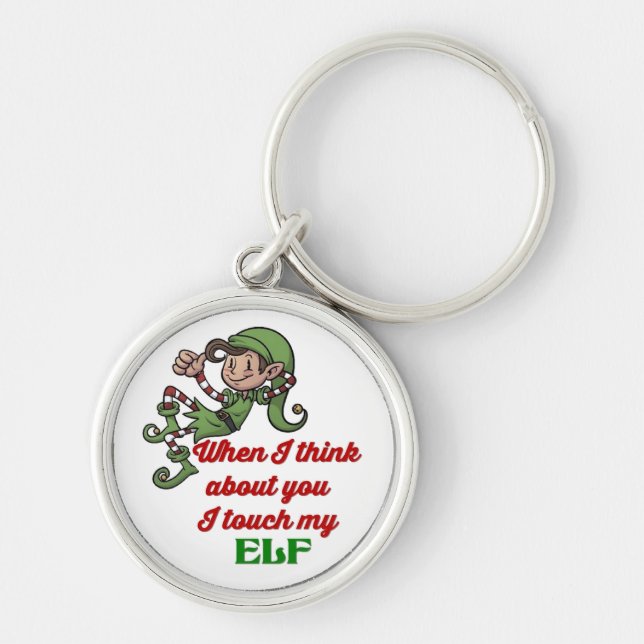 I Touch Mein Elf Weihnachts-Spaß Schlüsselkette Schlüsselanhänger (Vorne)