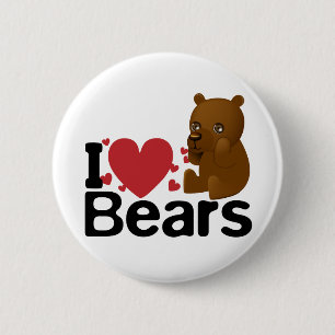 I trägt Liebe Knopf Button