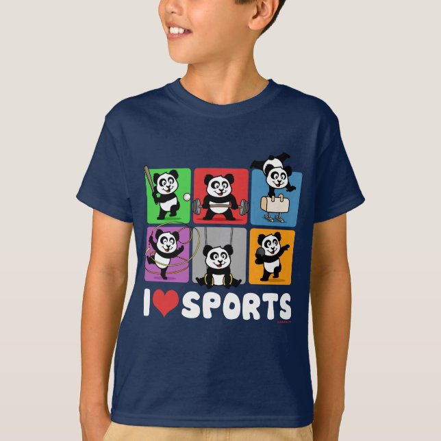 I trägt Liebe Pandas zur Schau T-Shirt (Vorderseite)