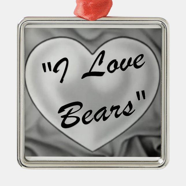 I trägt Liebe Verzierung Silbernes Ornament (Vorne)
