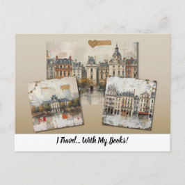 I Travel... With My Books! Postkarte