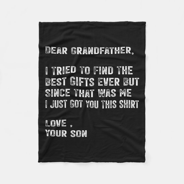 I Tried To Find The Funny Grandfather Day Mens  Fleecedecke (Vorderseite)
