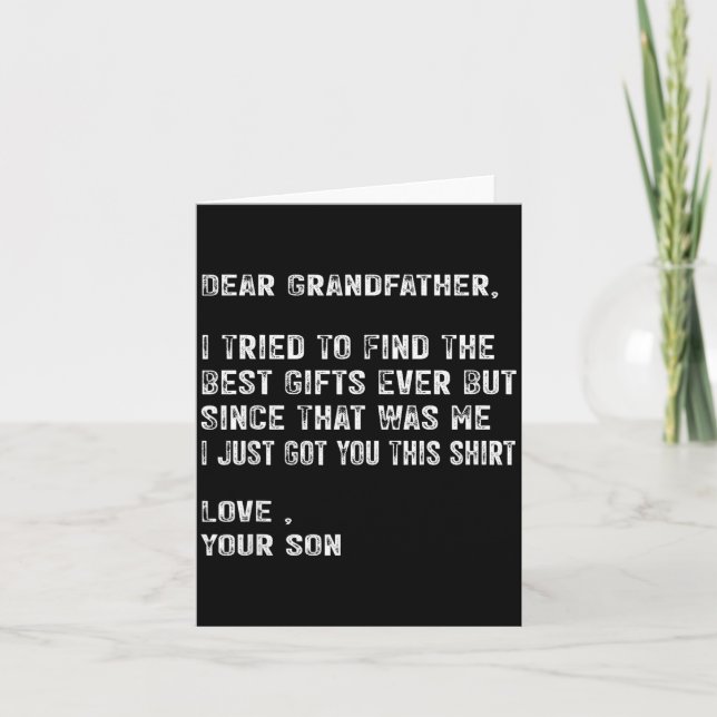 I Tried To Find The Funny Grandfather Day Mens  Karte (Vorderseite)