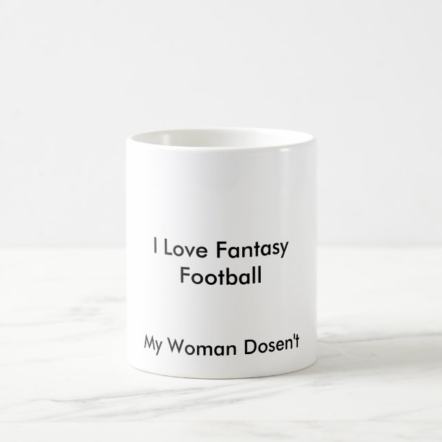 I tut Liebe-Fantasie-Fußball, meine Frau nicht, Kaffeetasse (Mittel)