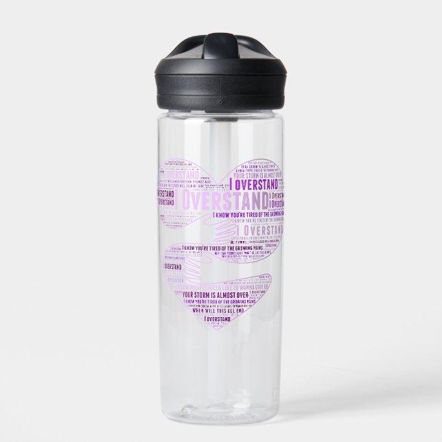I Überstand (Herz der Resilienz) Wasserflasche Trinkflasche (Vorderseite)