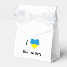 I (Ukrainisches Flaggenherz) Ihr Personalisierter  Geschenkschachtel