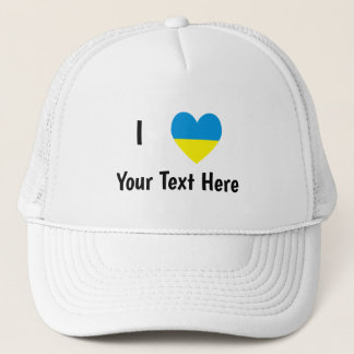 I (Ukrainisches Flaggenherz) Ihr Text Truckerkappe